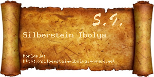 Silberstein Ibolya névjegykártya